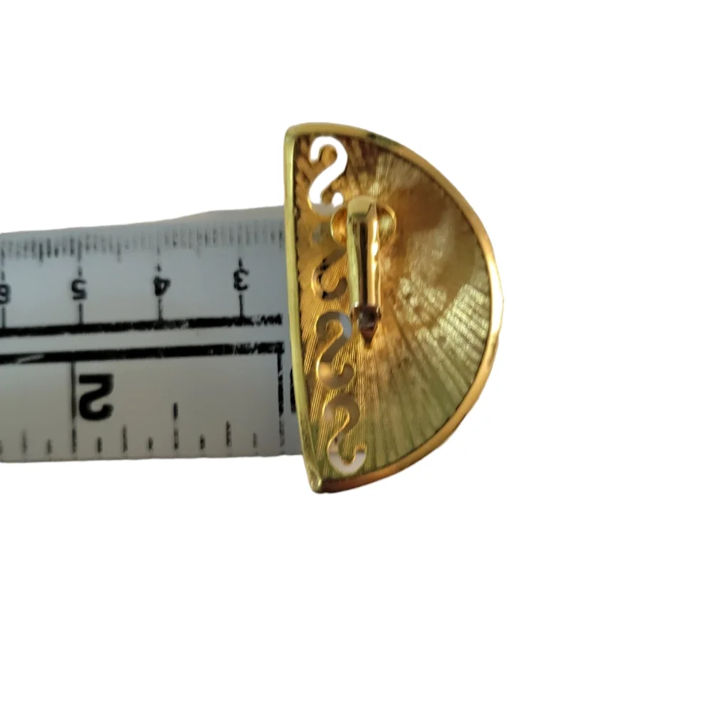 Vintage Enameled Clip On Earrings
